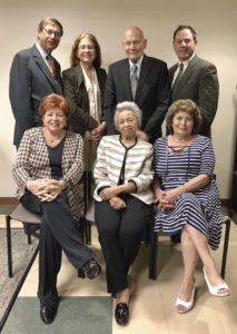 The Western Suffolk BOCES Board of Education: (standing, from left) Peter Wunsch, Ilene Herz, Esq., Sydney Finkelstein, Salvatore Marinello, (seated) Jeannette Santos, Mildred Browne and Maryann Zumpano.