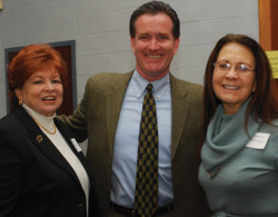 NYS Senator John Flannagan (R) meets with Jeannette Santos and Ilene Herz.